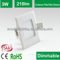 2013 80lm/w wholesale price square led panel light SMD 3W